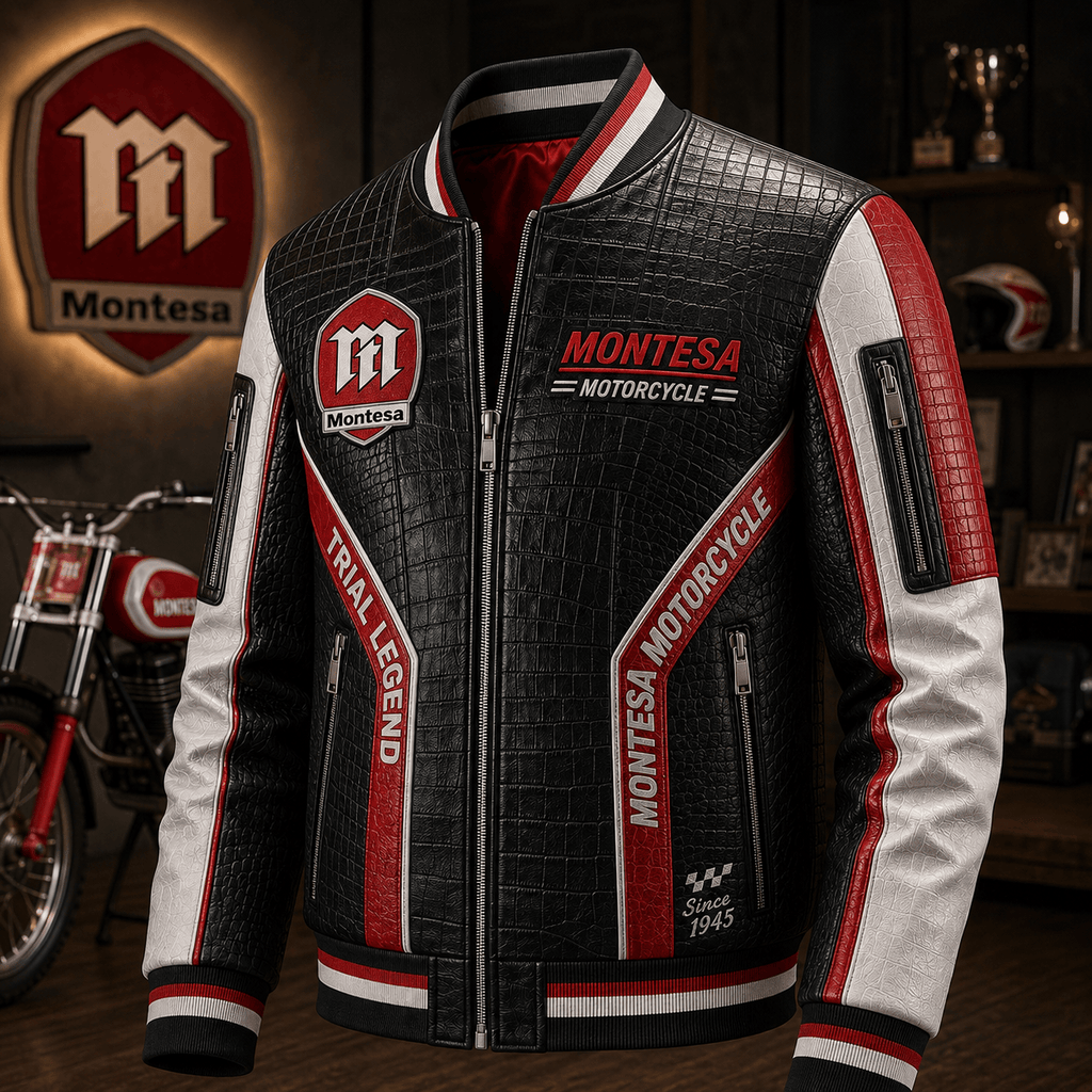 Premium MON Leather Zipper Jacket TNSM