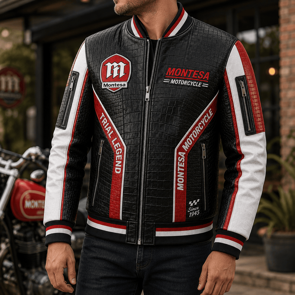 Premium MON Leather Zipper Jacket TNSM